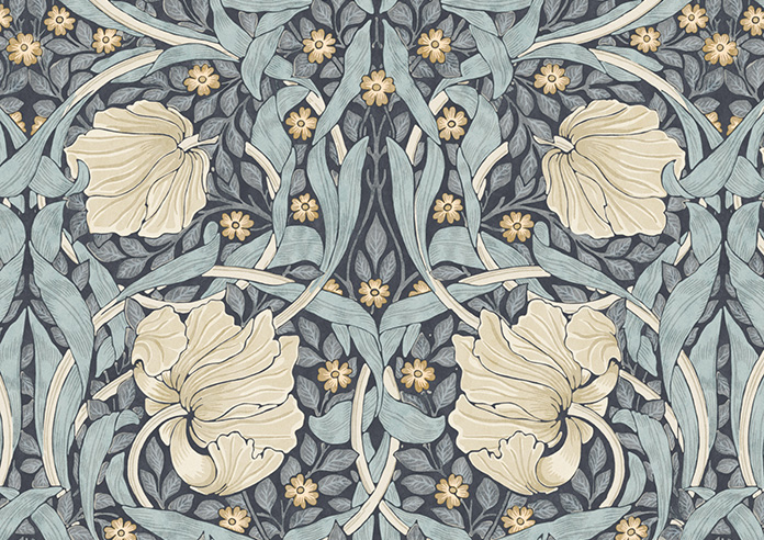 William Morris At Home Pimpernel, Indigo - Roller Blind - Image 6